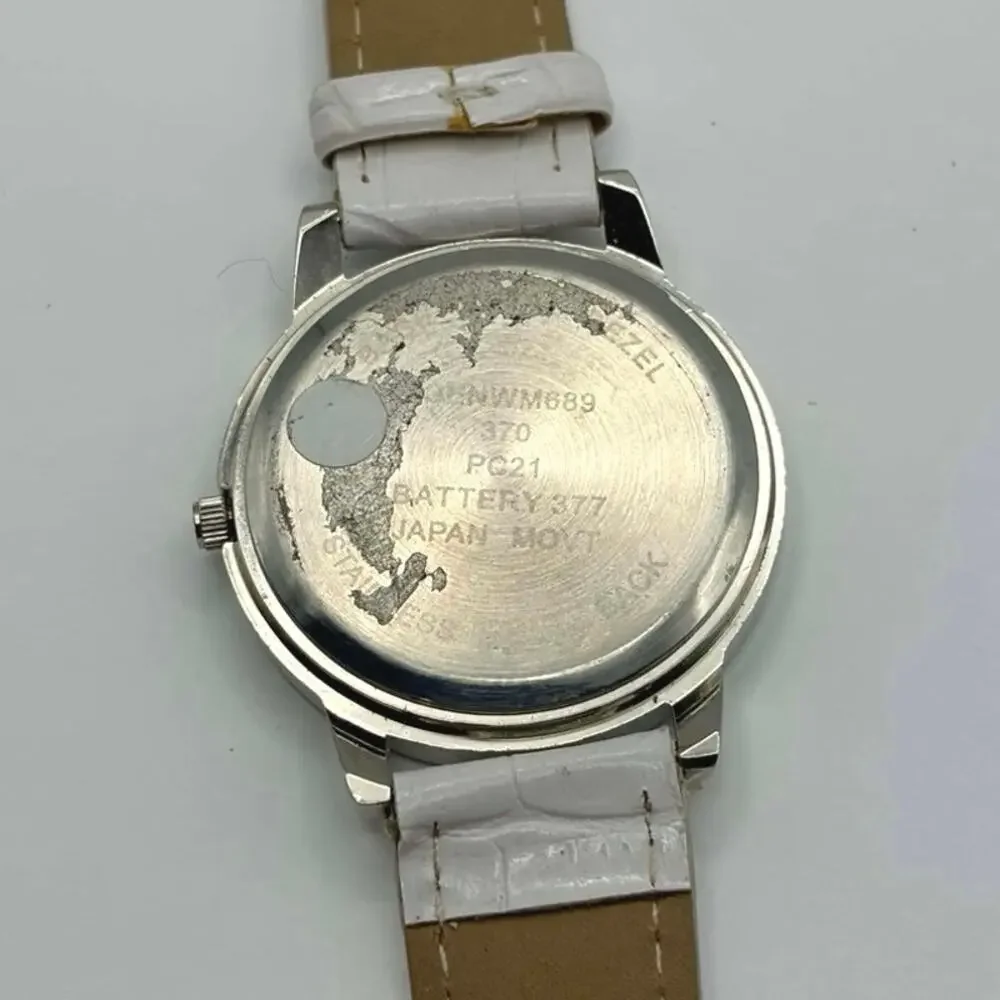 Silver & White Men’s Watch